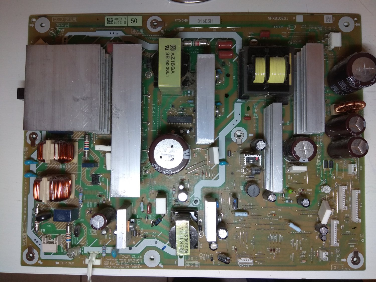 Power Supply Board ETX2MM816ESH NPX816ES1 for PANASONIC TX-P50V20E Plasma TV