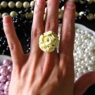 Rose polymer clay ring