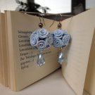 Rose polymer clay earrings.