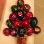 Unusual Gold Plated Enamel Crystal Ornaments Christmas Tree Pin Brooch 3"