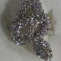 Elegant Pave Clear Crystal Silver Plated Snake Ring Size 8