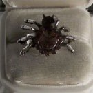 Silver Plated Purple Crystal Spider Ring Size 6 -7 Adjustable