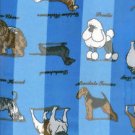 Light Blue White Pug Boxer Airdale Chow Poodle Dachshund Dog Scarf