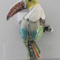 Orange Blue Yellow Fancy Enamel Crystal Toucon Pin Brooch