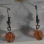 Yellow Gold Plated Topaz Beaded Pierced Earrings