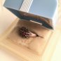 Vintage circa 1980s Sterling Silver with 5 Garnet Marcasite Ring Size 6 1/2