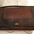 Vintage Early 1900's Arts & Crafts Tooled Leather Clutch Purse