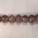 Topaz Color Round Faceted Bead Stretch Expansion Bracelet Excellent Condition