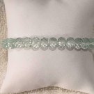 Light Blue Round Faceted Bead Stretch Expansion Bracelet Excellent Condition