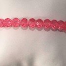 Pink Color Round Faceted Bead Stretch Expansion Bracelet Excellent Condition