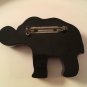 Antique Vintage Black Bakelite Tested Elephant Pin Brooch