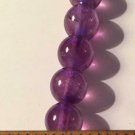 Round Amethyst Beaded Necklace 16" to be strung 3/8" stones