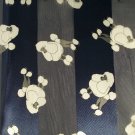 Poodle Dog Satin Chiffon Stripe Scarf 21" by 21"  White Light Blue or Dark Blue