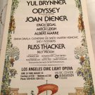 1975 Yul Brynner Odyssey Civic Light Opera Music Center 6 x 9 Playbill Handbill