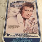1980 R Goulet On Clear Day You Can See Forever Music Ce 6 x 9 Playbill Handbill