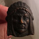 Antique Victorian Hat Pin with Indian Chief 9"
