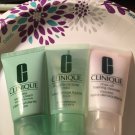 3 New Clinique 7 Day Scrub Cream Liquid Facial Soap Mild Rinse Foaming Cleanser