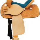 The Sweetheart Suede Teal Saddle