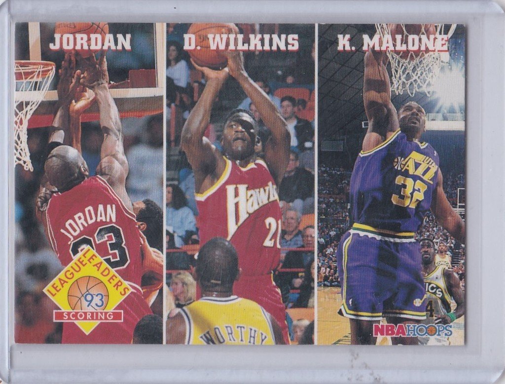 Michael Jordan 1992-93 NBA Hoops League Leaders SCORING #283 D.Wilkins ...