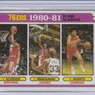 Philadelphia 76ers 1980-81 Topps Team Leaders #59 Julius Erving/Jones/Cheeks