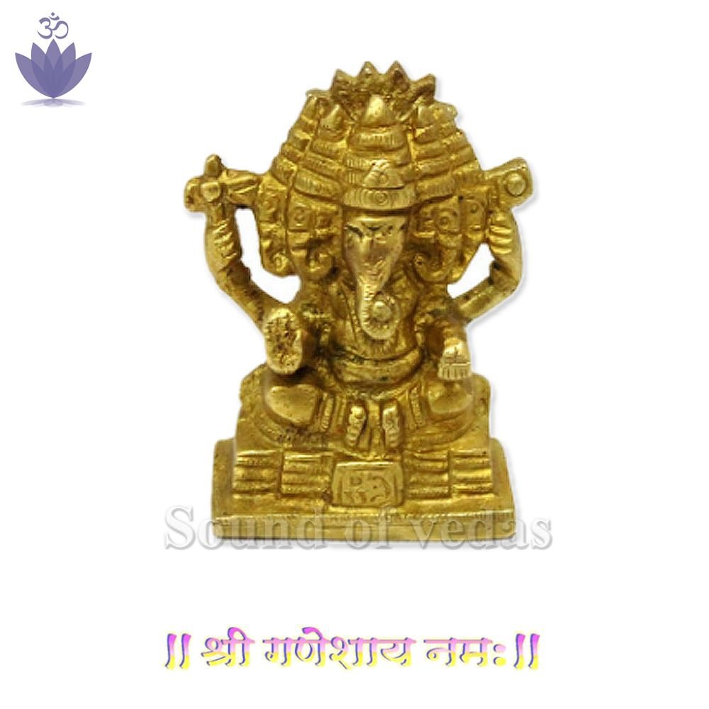 Panchmukhi Lord Ganesha Brass Idol IN STOCK