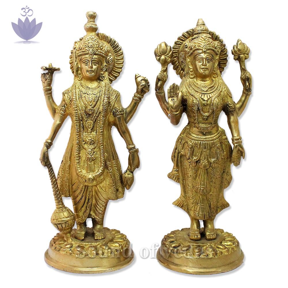 Lord Laxmi Narayan Sculpture in Brass