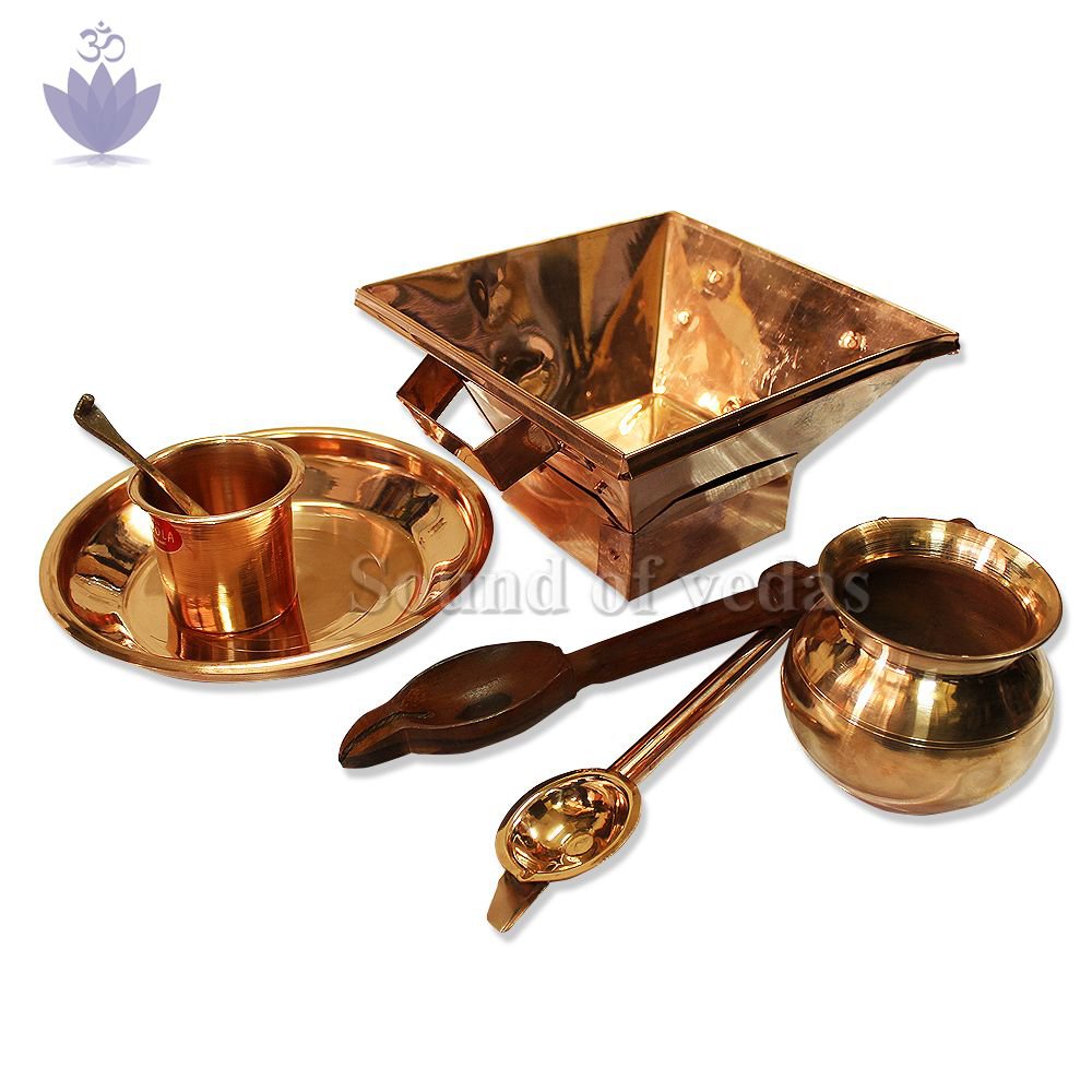 Copper Puja Set for Homam