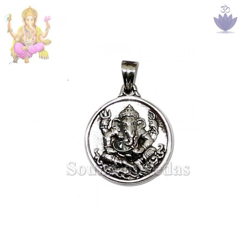 Blessing Ganesh Pendant in Silver