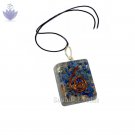 Square Shape Orgone Locket in Lapiz Lazuli Beads Square Shape Orgone Locket in Lapiz Lazuli Beads