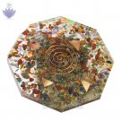 Mix Chakra Orgone Octagon Vastu Plate Mix Chakra Orgone Octagon Vastu Plate