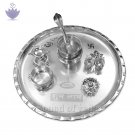 Puja Thali set in german silver Puja Thali set in german silver