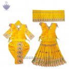 Yellow Color Elegant Dress for Radhe Krishna Idol