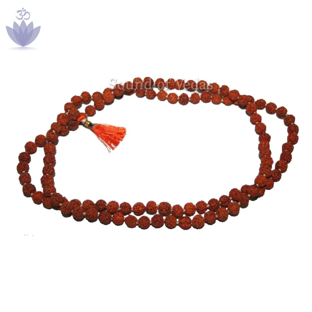 Rudraksha mala in thread - 8mm size
