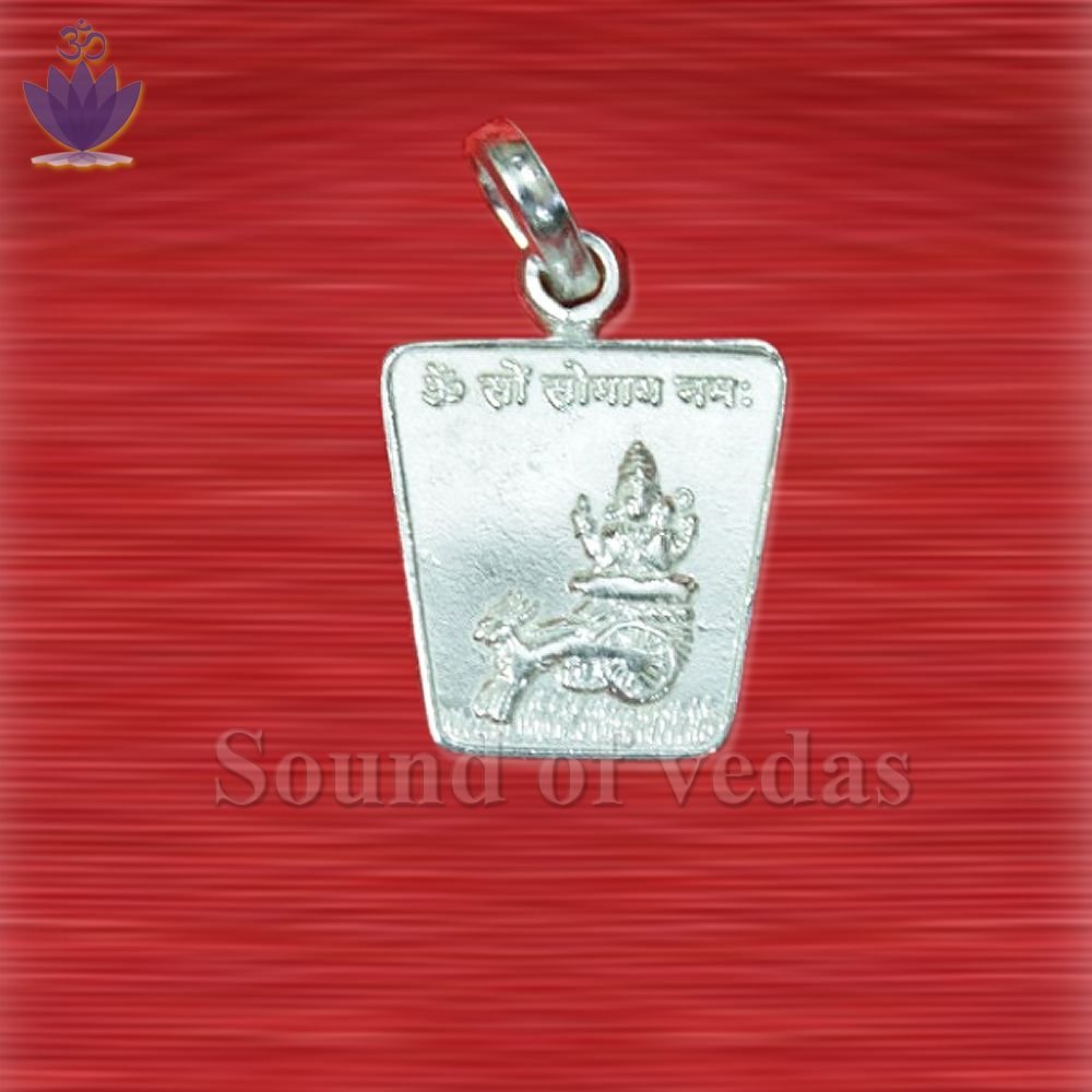Moon / Chandra yantra locket - SILVER