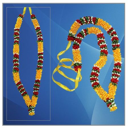 Deity Garland in Red Yellow Colour Online Store in USA/UK/Europe