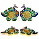 Peacock Kalakruti Meenakari Diya set Online Store in USA/UK/Europe