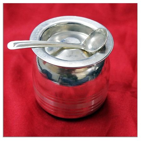 Ghee container in german silver Buy Online in USA/UK/Europe