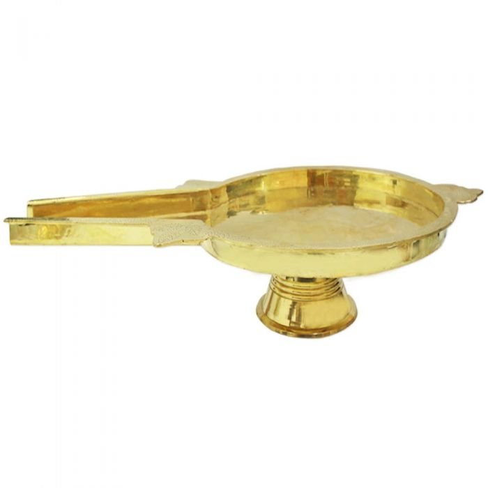 Long Abhishek Tray In Brass Online Store in USA/UK/Europe
