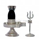 Narmada Shivling Set in Pure Silver Online Store in USA/UK/Europe