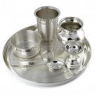 Naivedyam Puja Thali Set in Pure Silver Buy Online in USA/UK/Europe