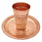 Copper Designer Glass with Puja Plate Online Store in USA/UK/Europe Copper Designer Glass with Puja Plate Online Store in USA/UK/Europe