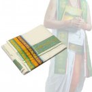 Dhoti with Shawl - Embroidery Work Buy Online in USA/UK/Europe Dhoti with Shawl - Embroidery Work Buy Online in USA/UK/Europe