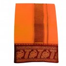 Dhoti with shawl - Orange Color Buy Online in USA/UK/Europe Dhoti with shawl - Orange Color Buy Online in USA/UK/Europe