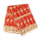 Flower Embroidery Chunri with Fancy Border Online Store in USA/UK/Europe Flower Embroidery Chunri with Fancy Border Online Store in USA/UK/Europe
