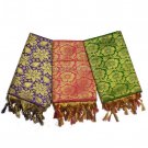 Golden Designer Zari Shawl for Puja Buy Online in USA/UK/Europe