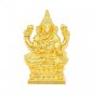 Ganesh Idol in Pure Silver - Gold Polish Buy Online in USA/UK/Europe