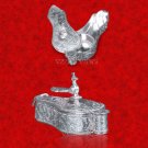 Haldi Kumkum Container With Peacock Design in Pure Silver Online Store in USA/UK/Europe Haldi Kumkum Container With Peacock Design in Pure Silver Online Store in USA/UK/Europe