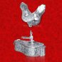 Haldi Kumkum Container With Peacock Design in Pure Silver Online Store in USA/UK/Europe