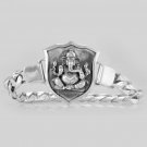 Lord Ganesh Bracelet in Pure Silver - 55 gms Buy Online in USA/UK/Europe