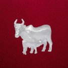 Lucky Cow with Calf Idol in Silver  Buy Online in USA/UK/Europe